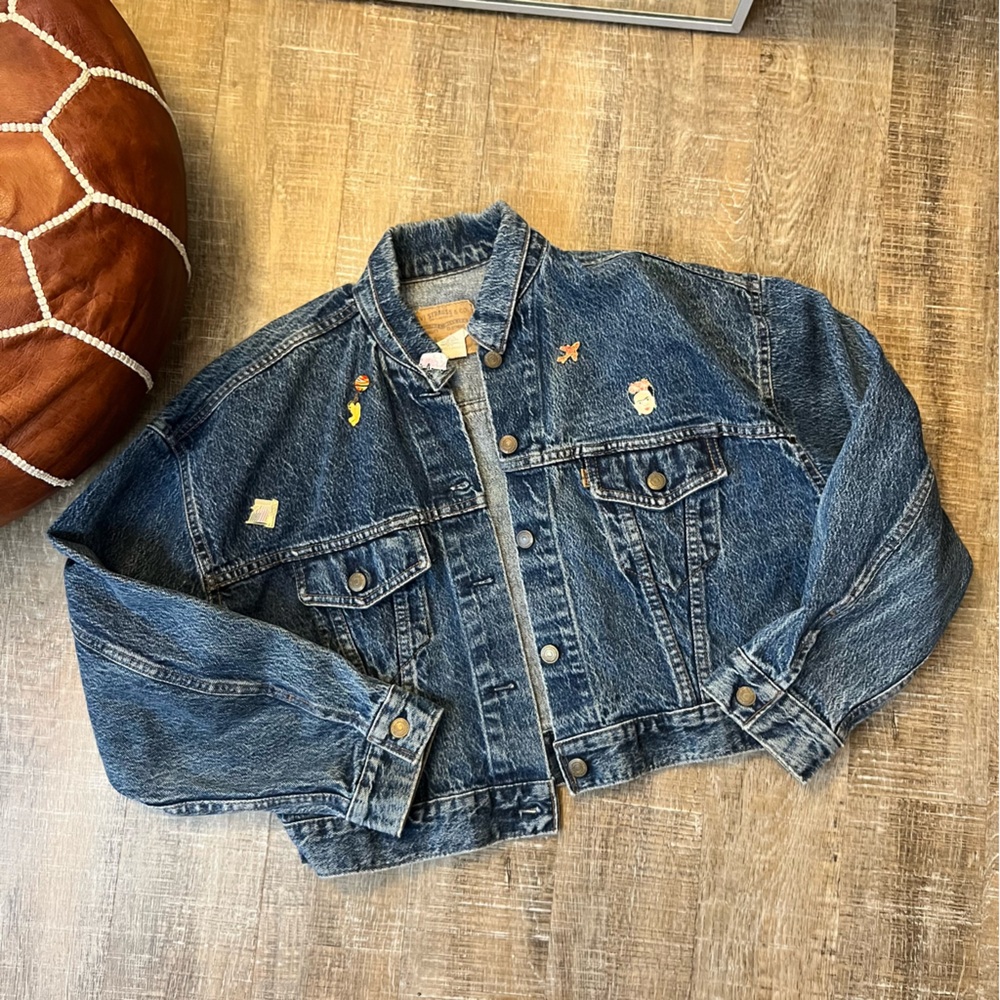 Vintage Levi's 705 2 Pocket Chore Work Denim Jean Trucker Jacket